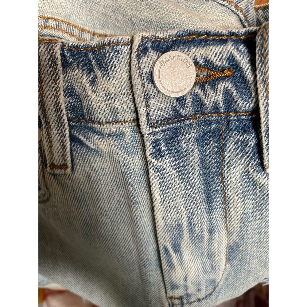 Blank NYC Denim Jean Shorts Cut Off Distressed Women's Size 25"/ 0 - Picture 6 of 6